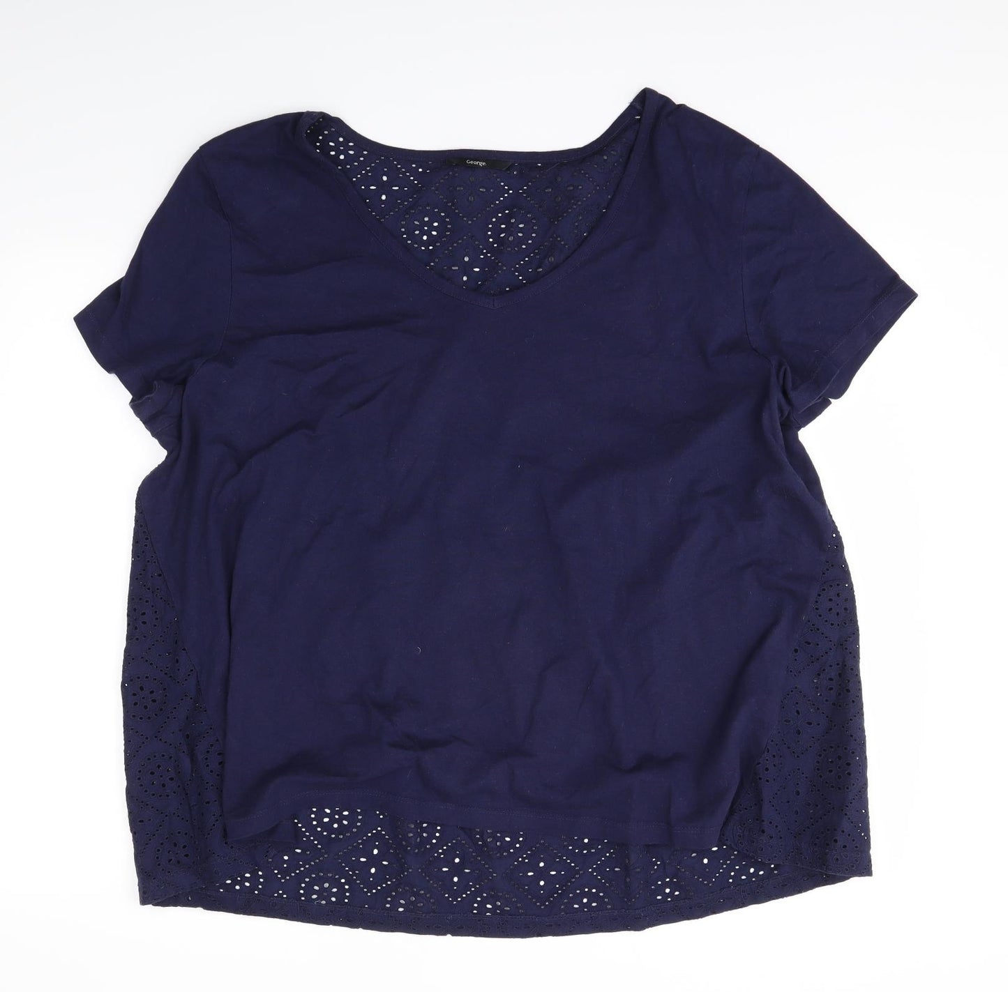 George Womens Blue   Basic T-Shirt Size 22