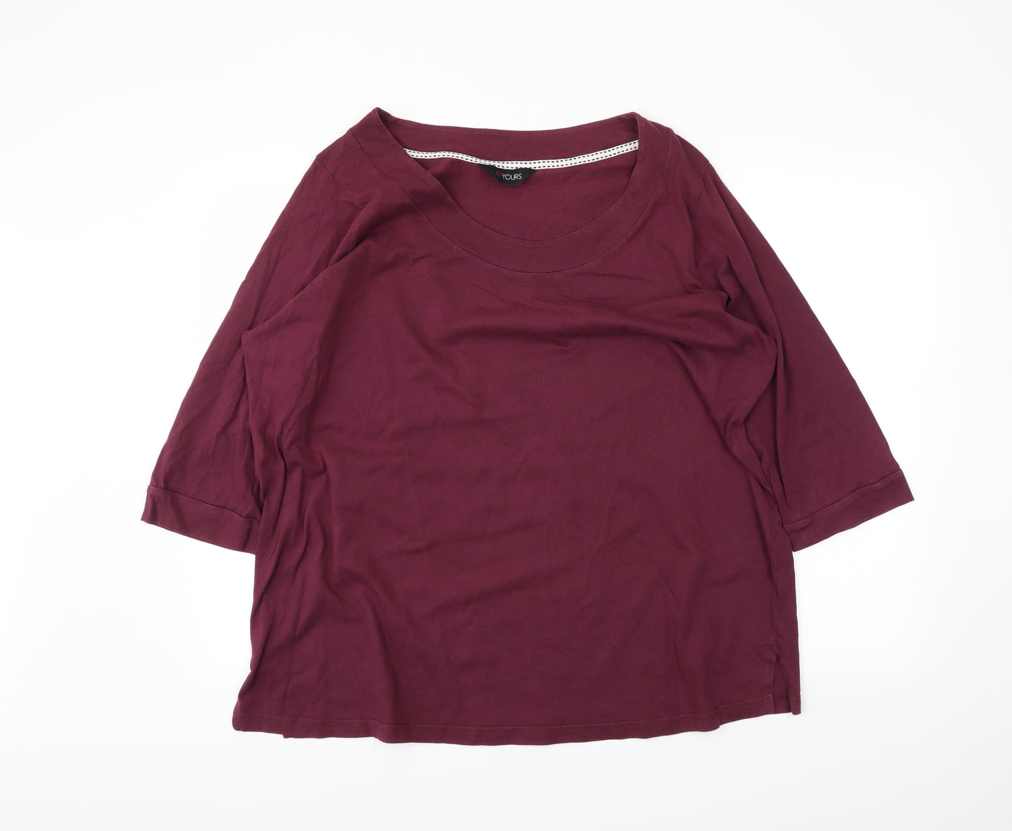 Yours Womens Red   Basic T-Shirt Size 22