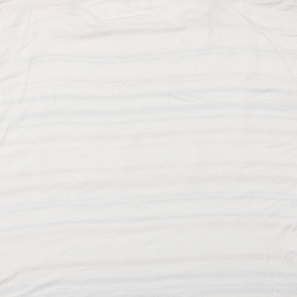 Nutmeg Womens White Striped  Basic Blouse Size 24