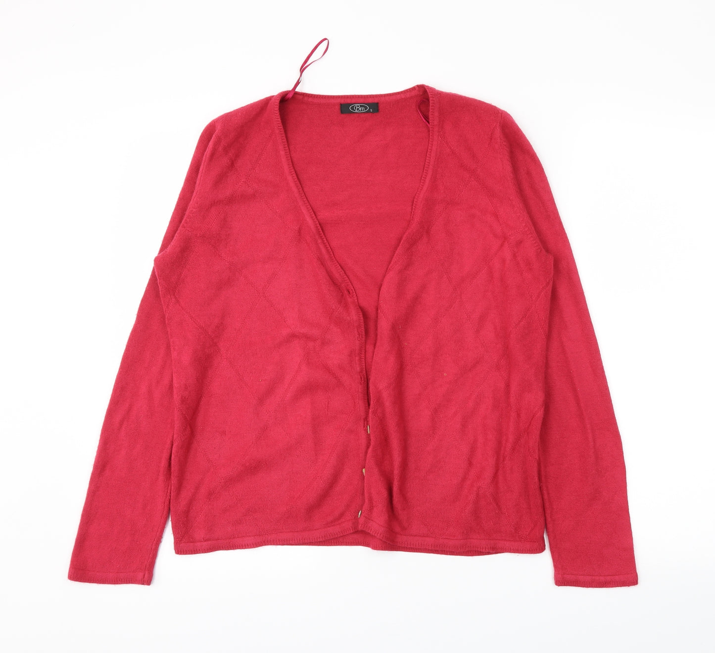 BM Womens Red   Cardigan Jumper Size S