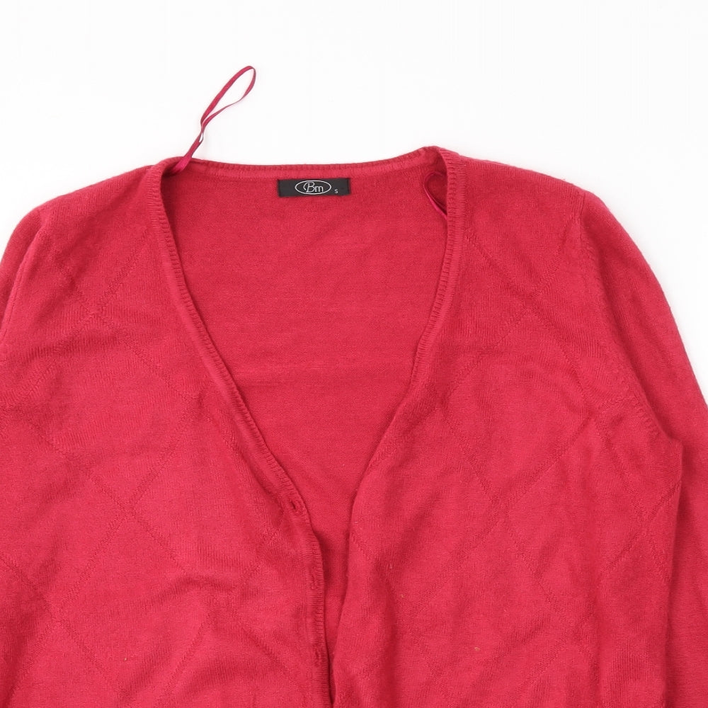 BM Womens Red   Cardigan Jumper Size S
