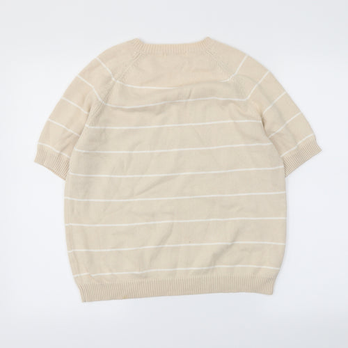 Berkertex Womens Beige Striped  Pullover Jumper Size 14