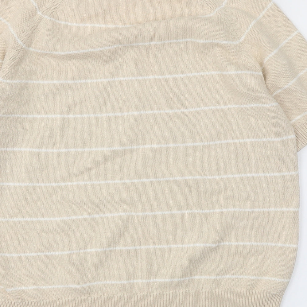 Berkertex Womens Beige Striped  Pullover Jumper Size 14
