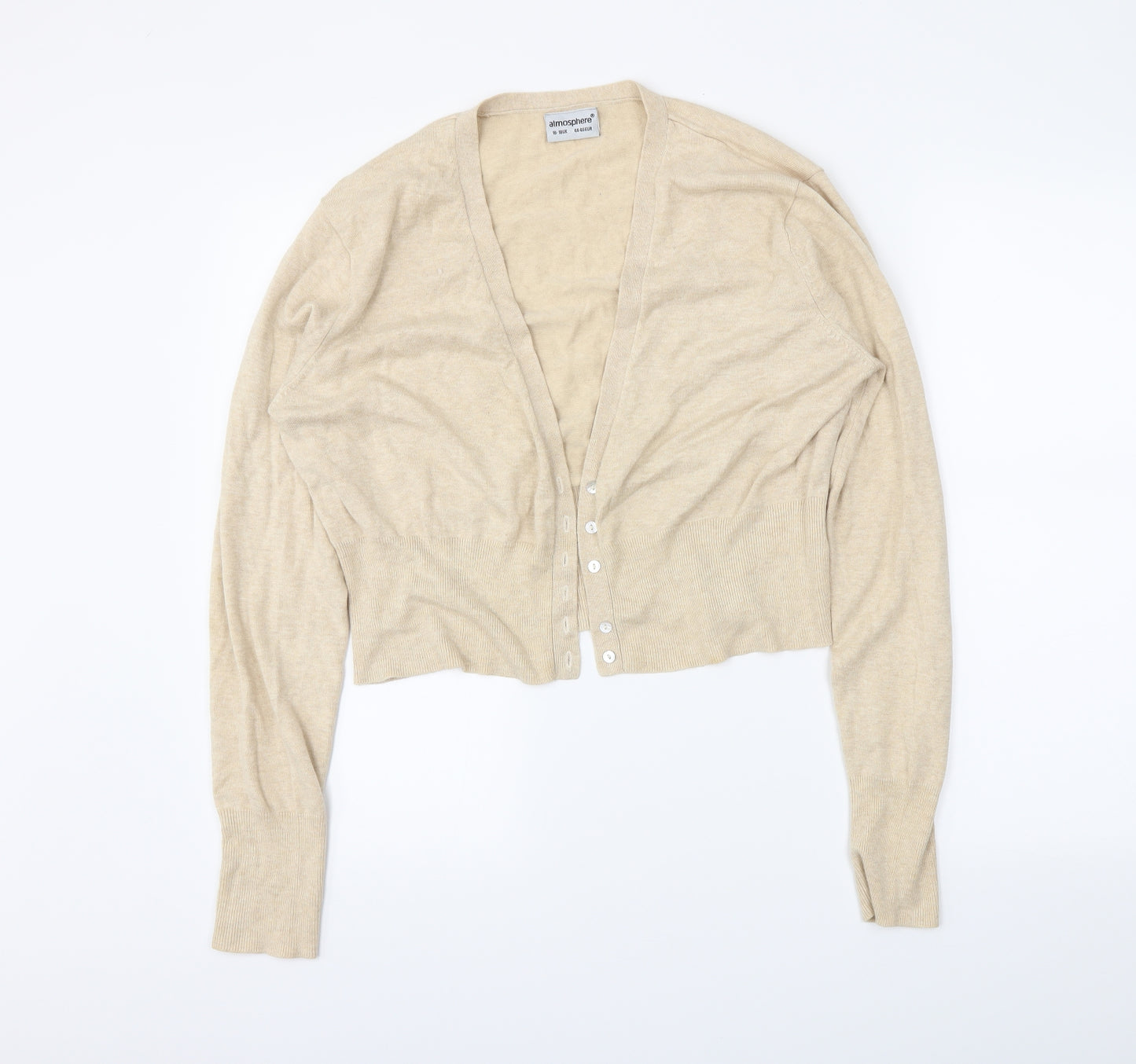 Atmosphere Womens Beige   Cardigan Jumper Size 16