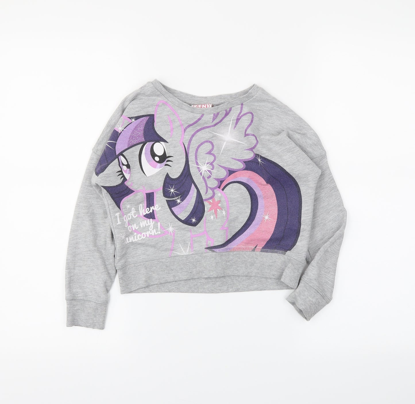 My Little Pony Girls Grey   Pullover Sweatshirt Size 5-6 Years