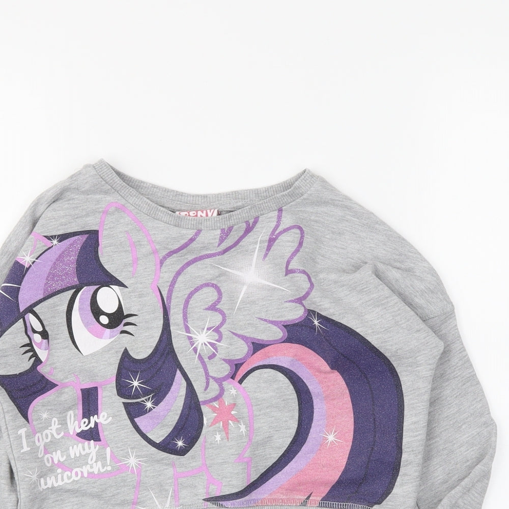 My Little Pony Girls Grey   Pullover Sweatshirt Size 5-6 Years