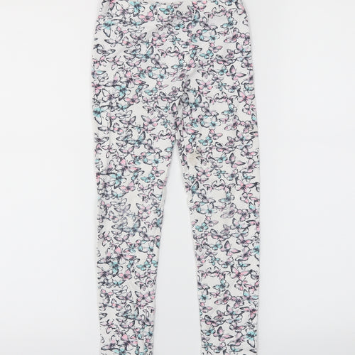 Primark Girls White   Jegging Trousers Size 6-7 Years