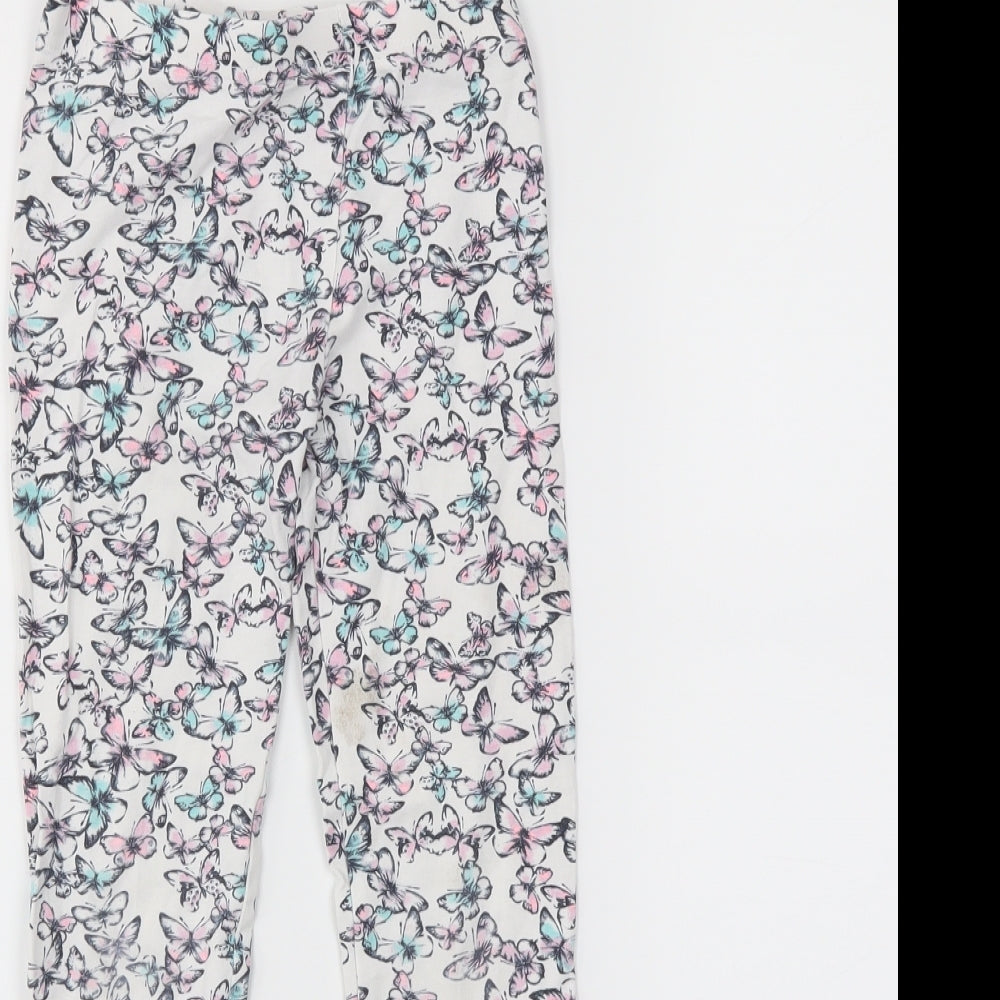 Primark Girls White   Jegging Trousers Size 6-7 Years