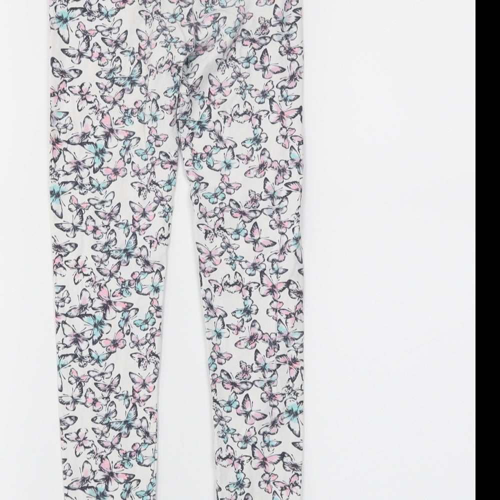 Primark Girls White   Jegging Trousers Size 6-7 Years