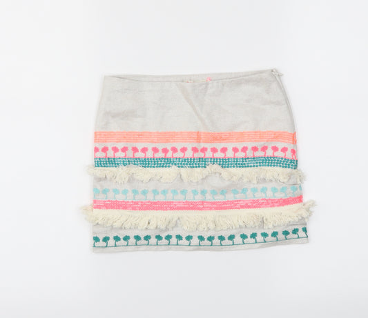 Front view of Billieblush girls’ silver striped mini set, size 6, years