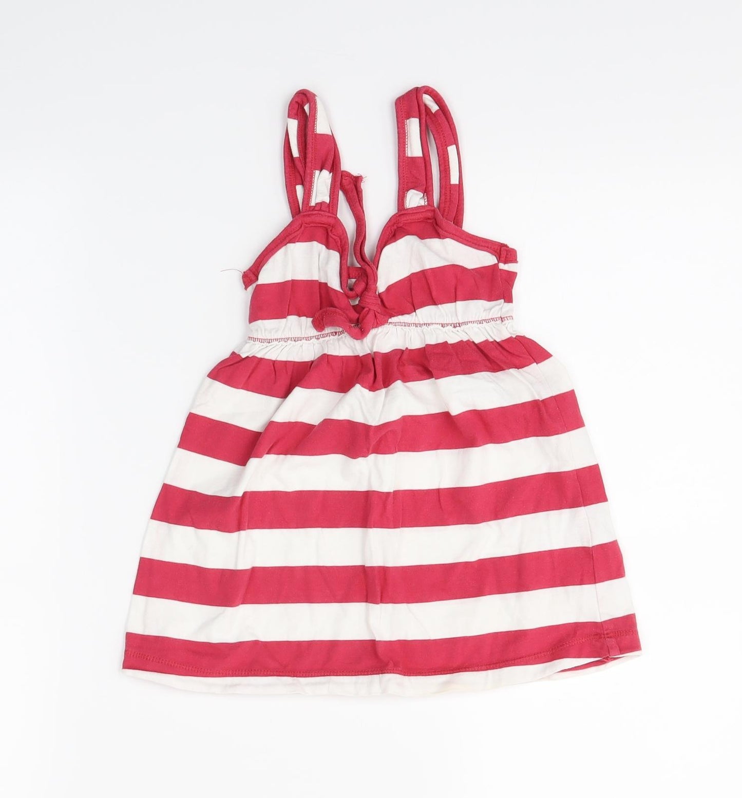 yd Girls Red Striped  Basic Tank Size 7-8 Years