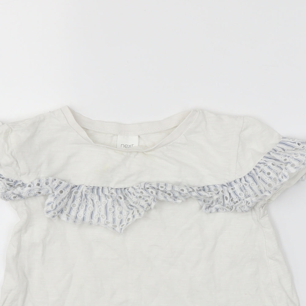 nexy Girls White   Basic T-Shirt Size 4-5 Years