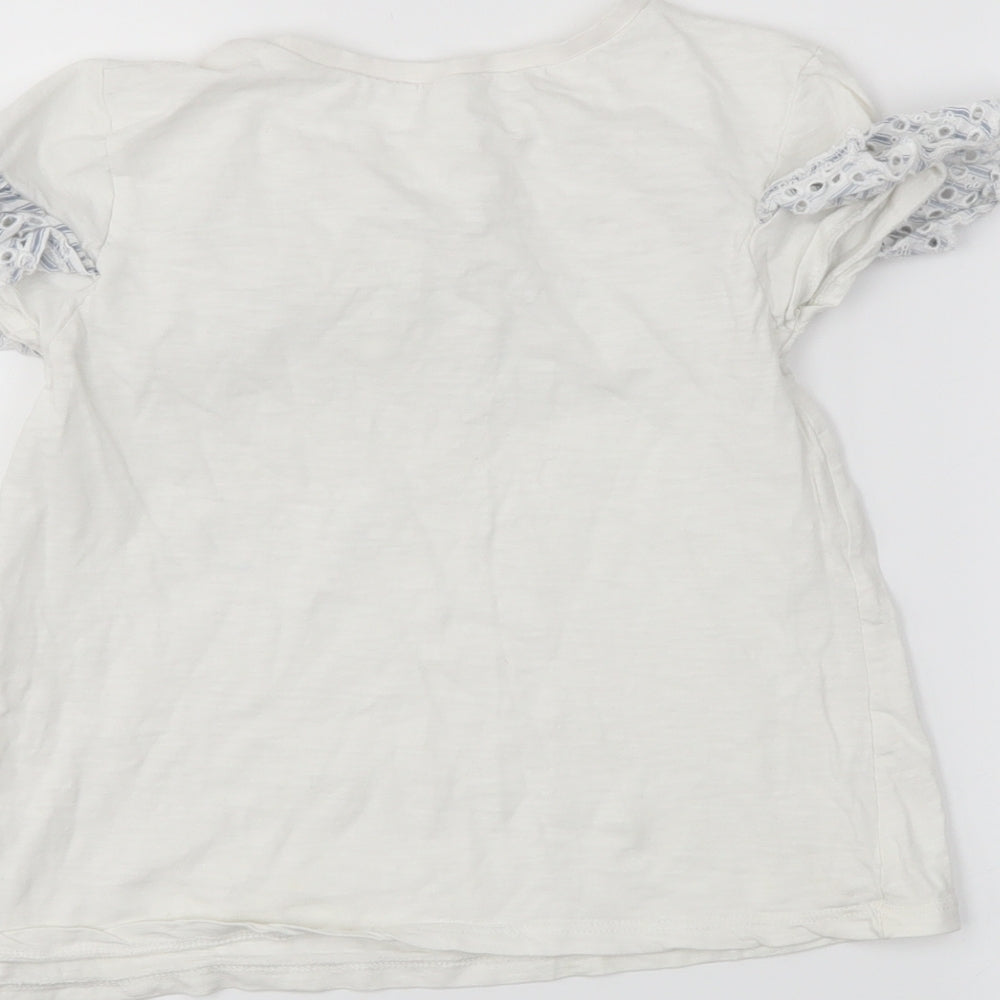 nexy Girls White   Basic T-Shirt Size 4-5 Years