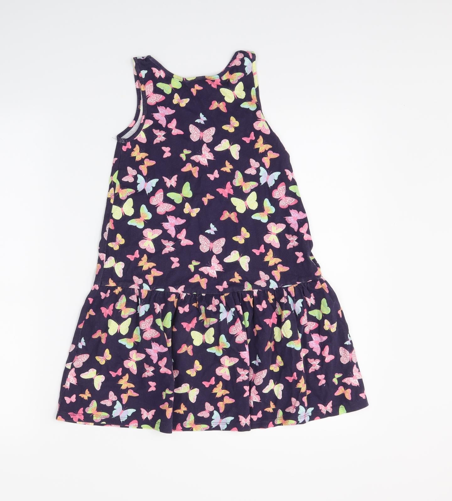H&M Girls Blue   Tank Dress  Size 7-8 Years