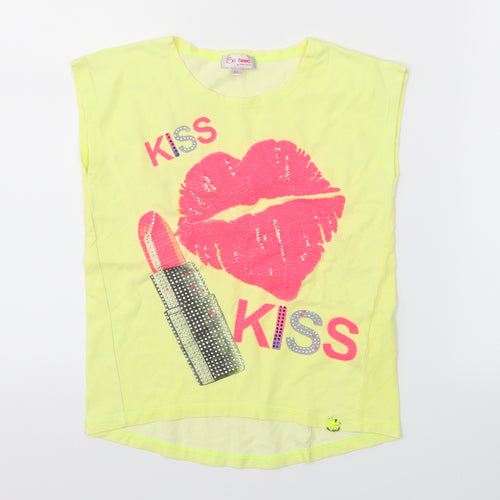 Miss Grant Girls Yellow   Pullover T-Shirt Size 6 Years
