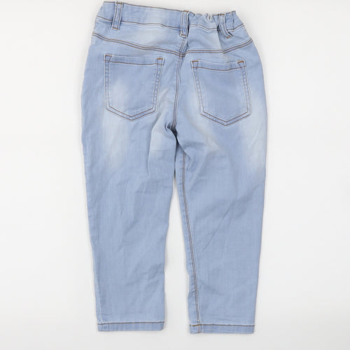 M&S Girls Blue  Denim Boyfriend Jeans Size 7-8 Years
