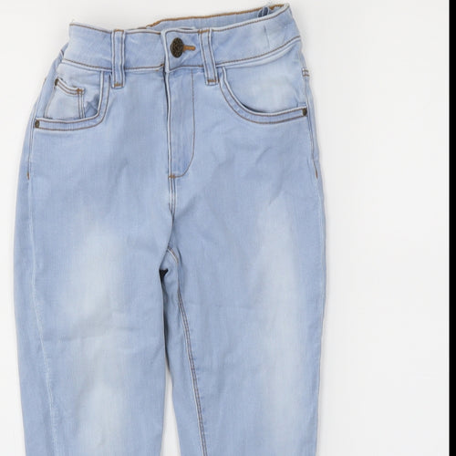 M&S Girls Blue  Denim Boyfriend Jeans Size 7-8 Years