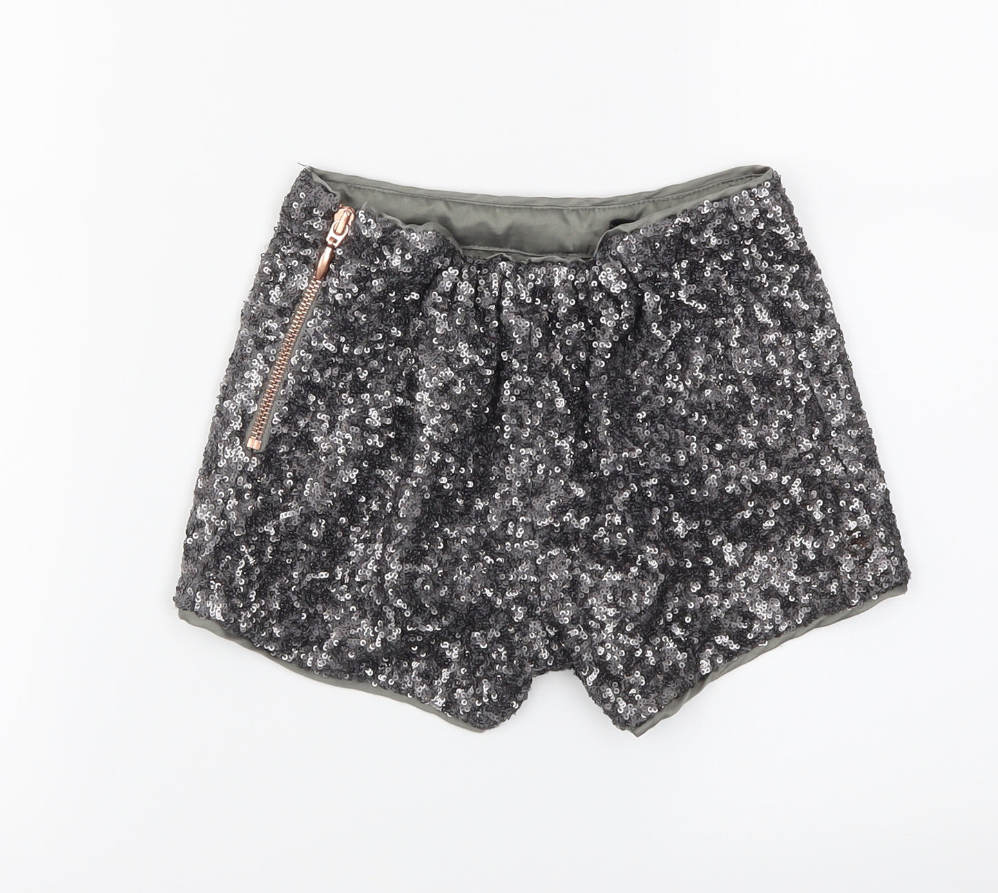 Autograph Girls Silver   Hot Pants Shorts Size 6-7 Years