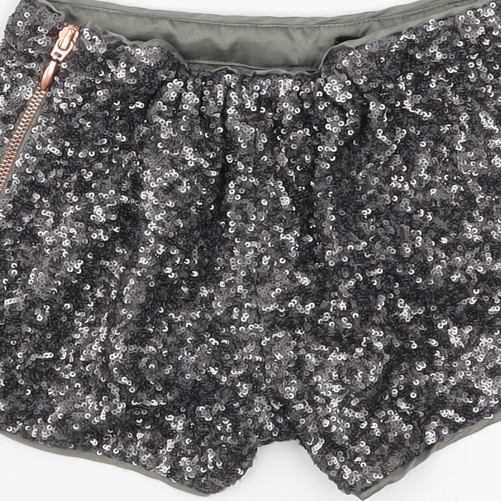 Autograph Girls Silver   Hot Pants Shorts Size 6-7 Years