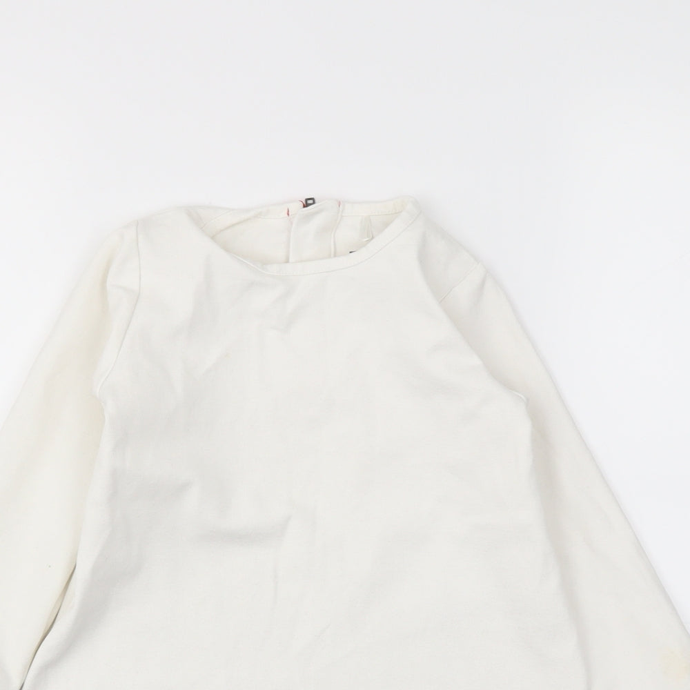 my k Girls White   Jumper Dress  Size 3-4 Years