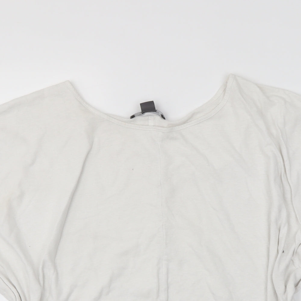 Primark Womens White   Cropped T-Shirt Size L