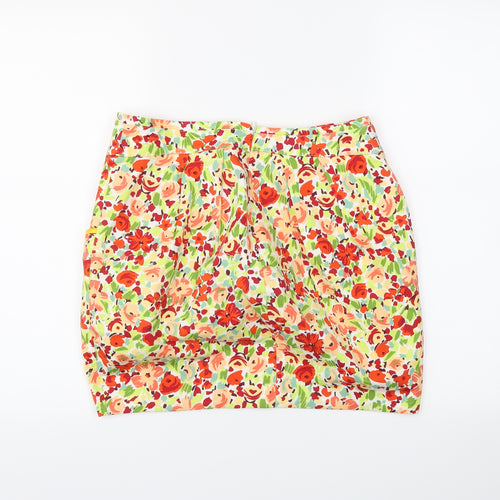 Preworn Womens Yellow Floral  Straight & Pencil Skirt Size 12