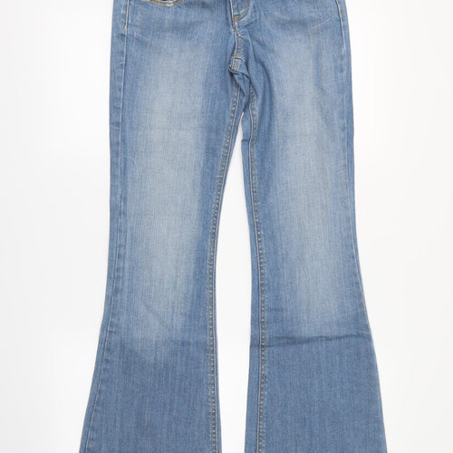Preworn Womens Blue  Denim Bootcut Jeans Size 8 L29 in