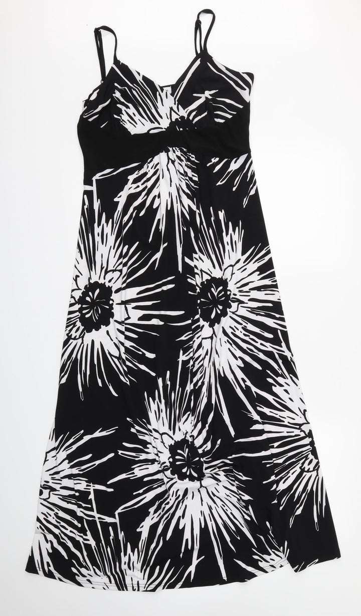 Kaleidoscope Womens Black Floral  Maxi  Size 10
