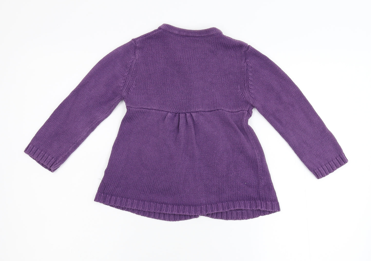 Cherokee Girls Purple  Knit Cardigan Jumper Size 3-4 Years  - Petticoat