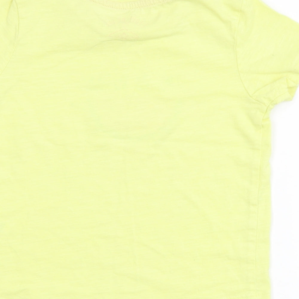 Matalan Girls Yellow  Flannel Basic T-Shirt Size 3-4 Years