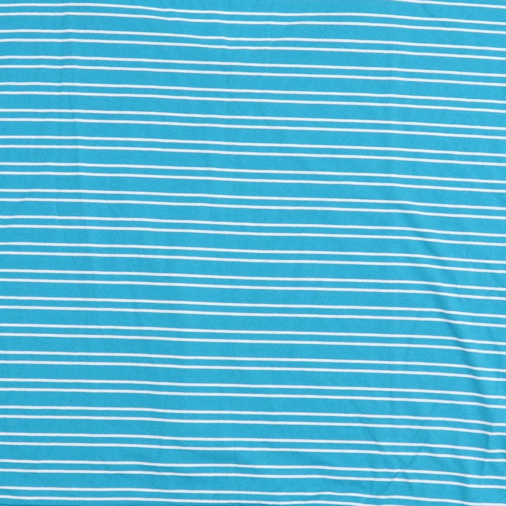 BM Womens Blue Striped Jersey Basic T-Shirt Size 24