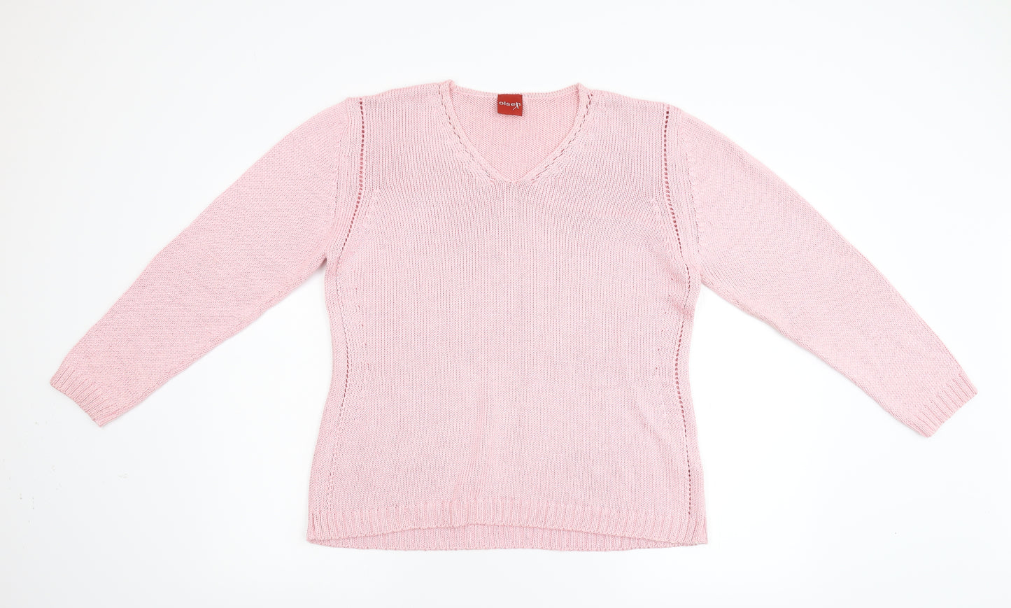 Olsen Womens Pink  Knit Pullover Jumper Size 16