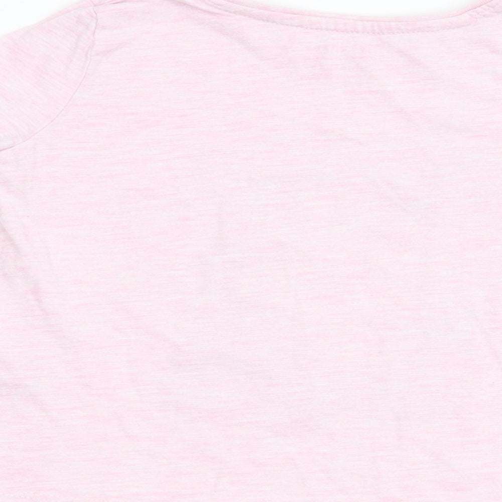 Primark Girls Pink  Flannel Basic T-Shirt Size 3-4 Years  - Unicorn