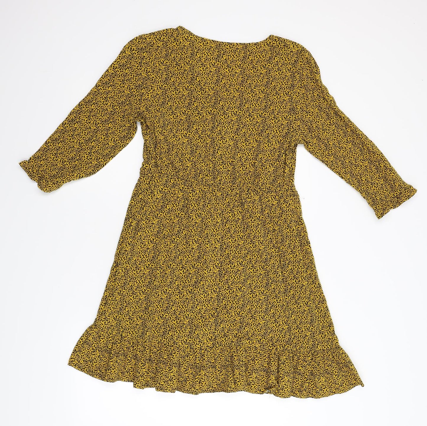 Matalan Womens Yellow Animal Print  Slip Dress  Size 12