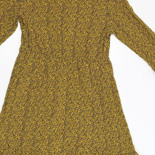 Matalan Womens Yellow Animal Print  Slip Dress  Size 12