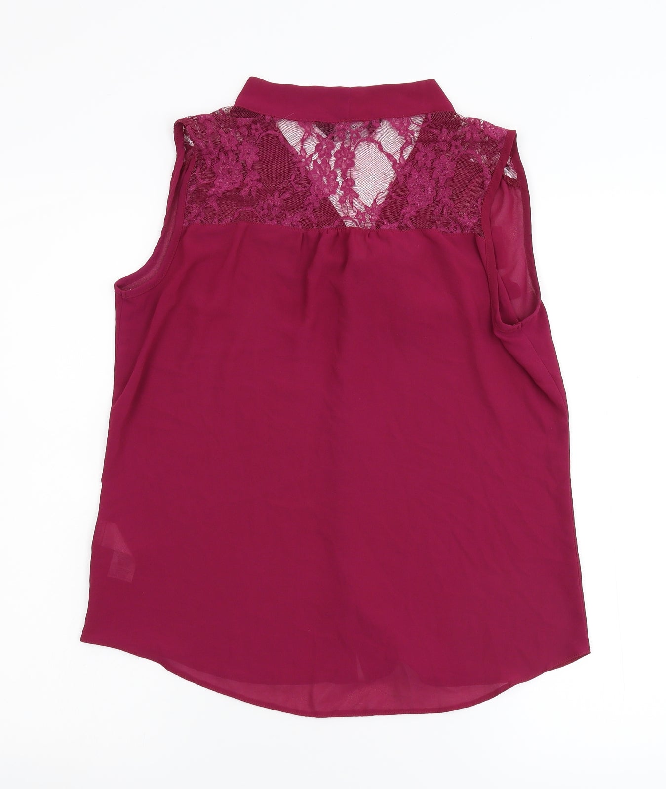 Dorothy Perkins Womens Pink Floral  Basic Tank Size 10  - Pussy Bow