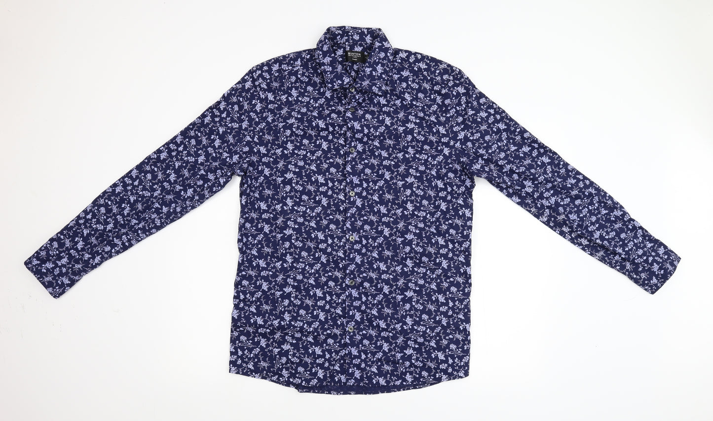 Burton Mens Blue Floral   Button-Up Size L