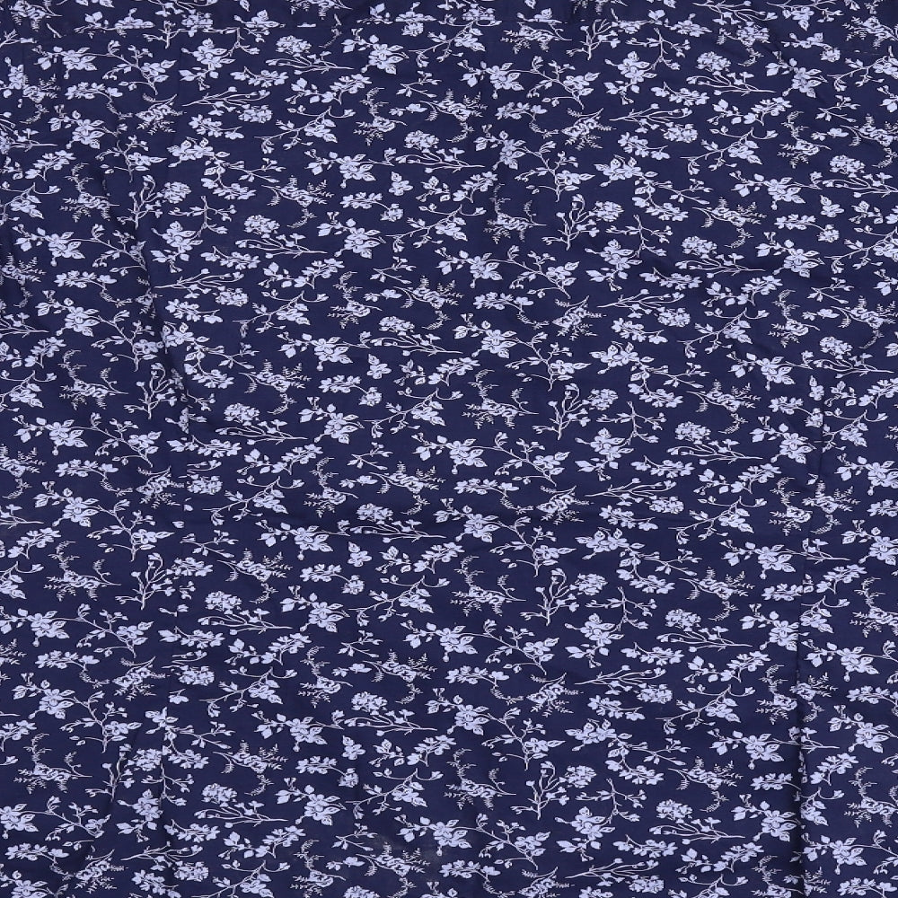 Burton Mens Blue Floral   Button-Up Size L