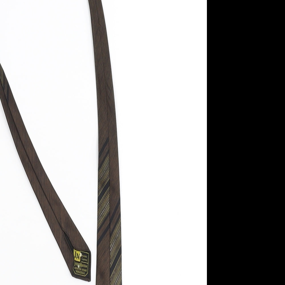 Terylene Mens Bronze Striped  Pointed Tie One Size