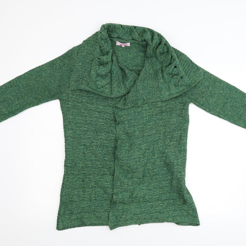 Per Una Womens Green  Knit Cardigan Jumper Size M