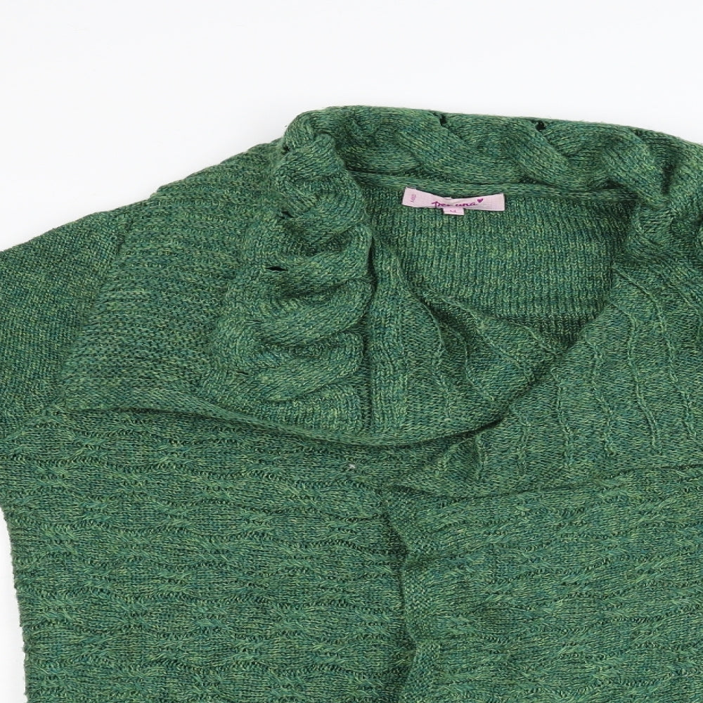 Per Una Womens Green  Knit Cardigan Jumper Size M