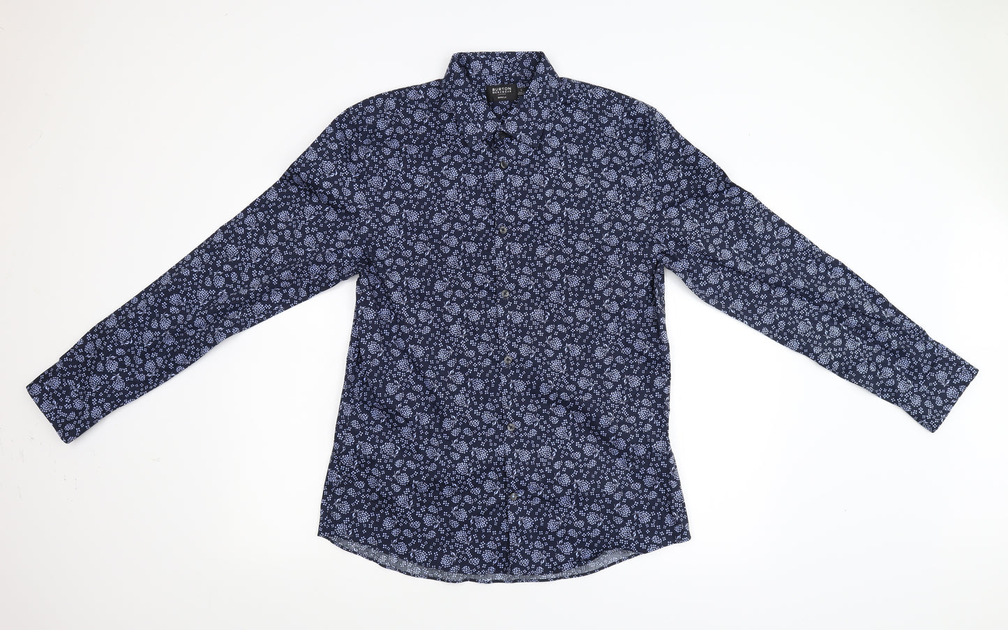 Burton Mens Blue Floral   Button-Up Size L