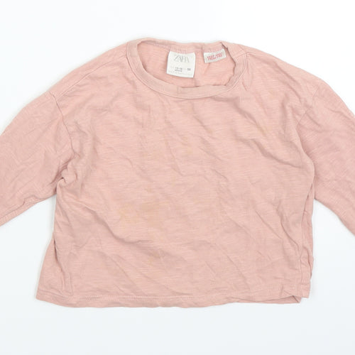 Zara Baby Orange   Basic T-Shirt Size 12-18 Months