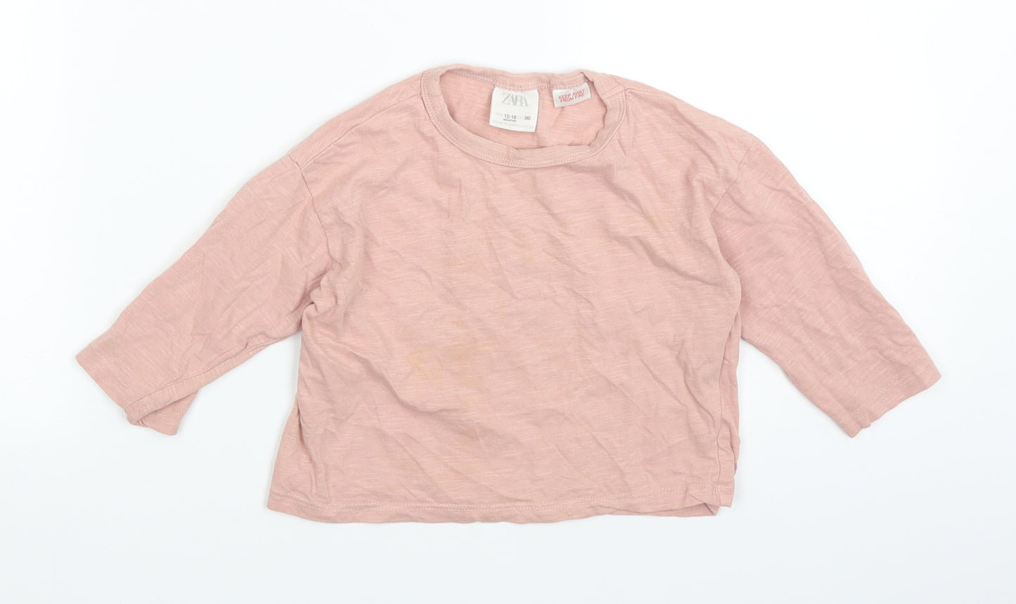 Zara Baby Orange   Basic T-Shirt Size 12-18 Months