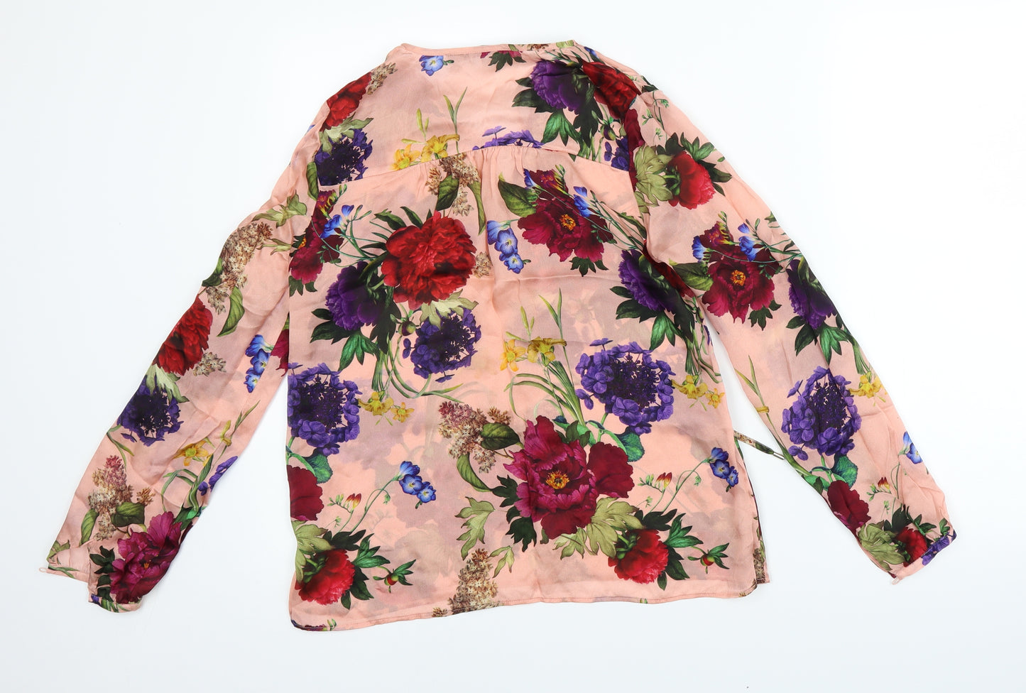 Hallhuber Womens Pink Floral  Basic Blouse Size 6