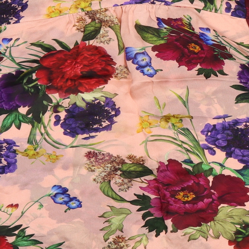 Hallhuber Womens Pink Floral  Basic Blouse Size 6