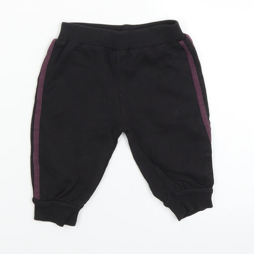 Adams Boys Black   Sweatpants Trousers Size 3-6 Months