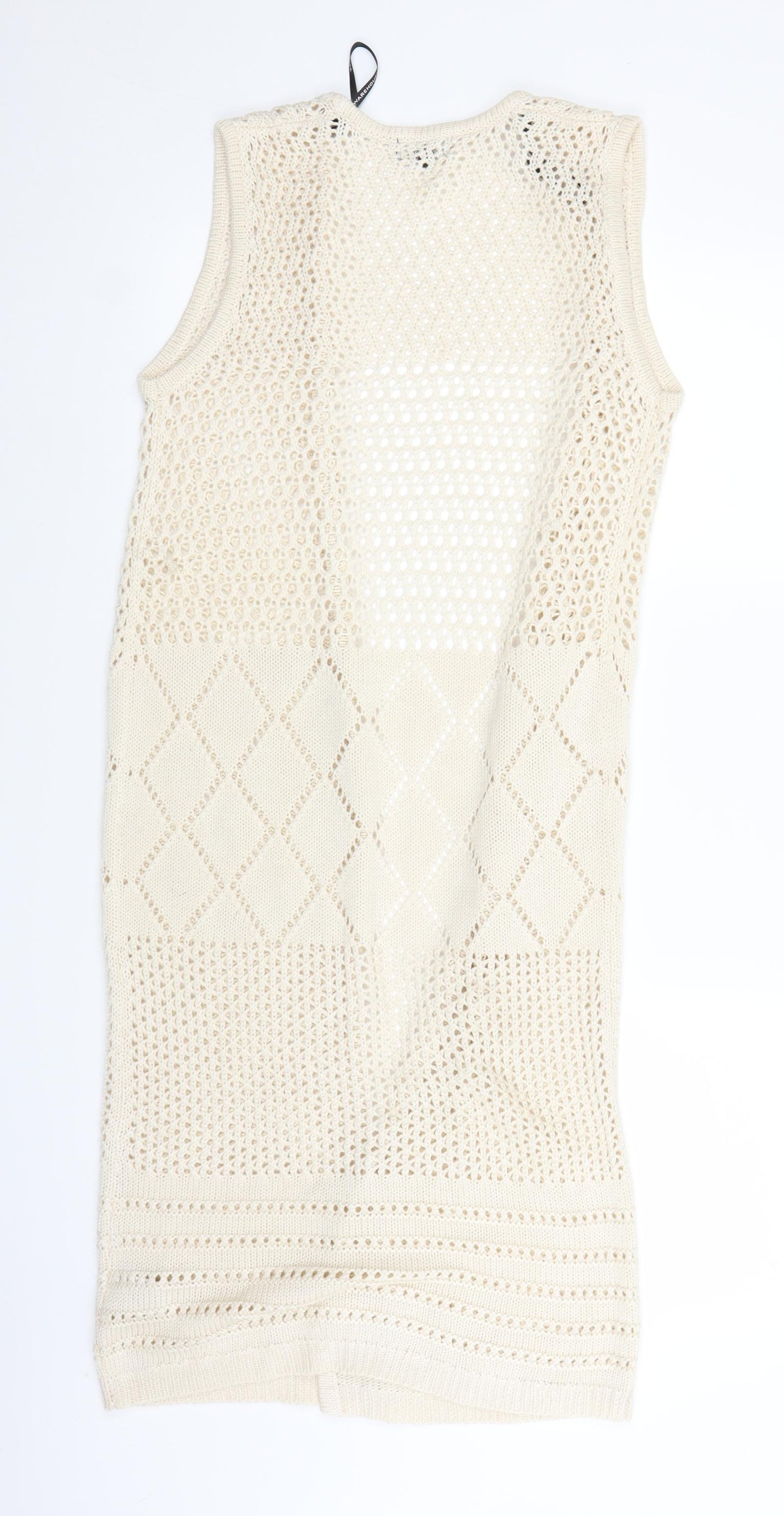 Warehouse Womens Ivory   Cardigan Jumper Size S