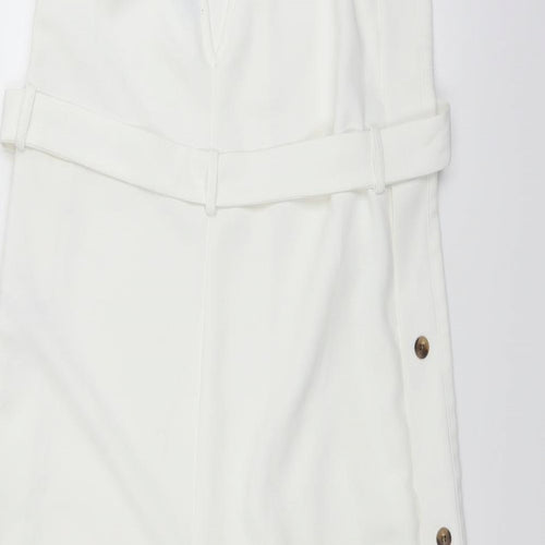 Topshop Womens White   Playsuit One-Piece Size 10 L20 in