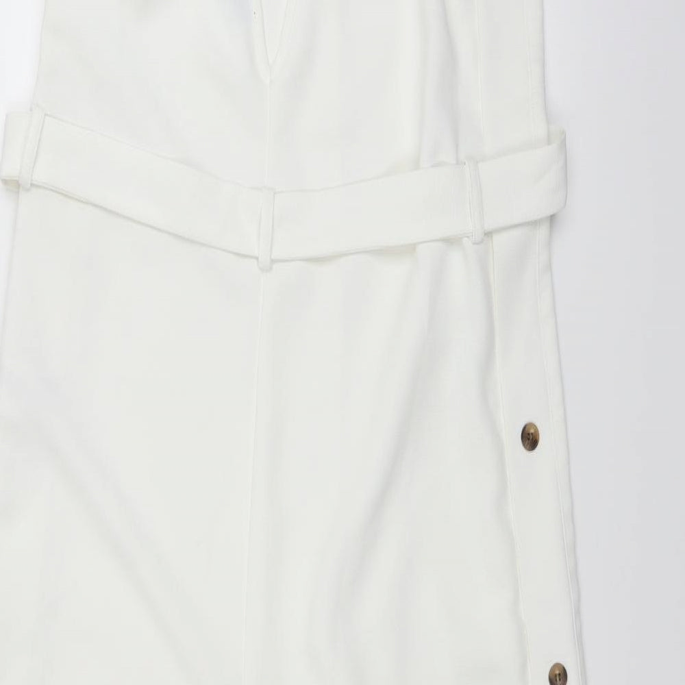 Topshop Womens White   Playsuit One-Piece Size 10 L20 in